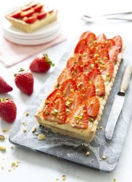 Tarte aux fraises et crème pâtissière