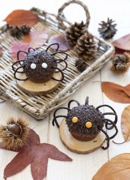 Muffins araignée spécial Halloween – chocolat réglisse