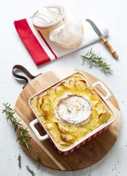 Gratin de pommes de terre au camembert