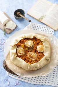 Tarte rustique butternut, chèvre, miel