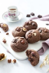 Cookies vegan haricots rouges, chocolat et noisettes