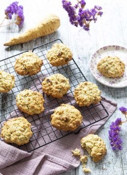 Cookies panais cannelle aux flocons d’avoine et raisins secs