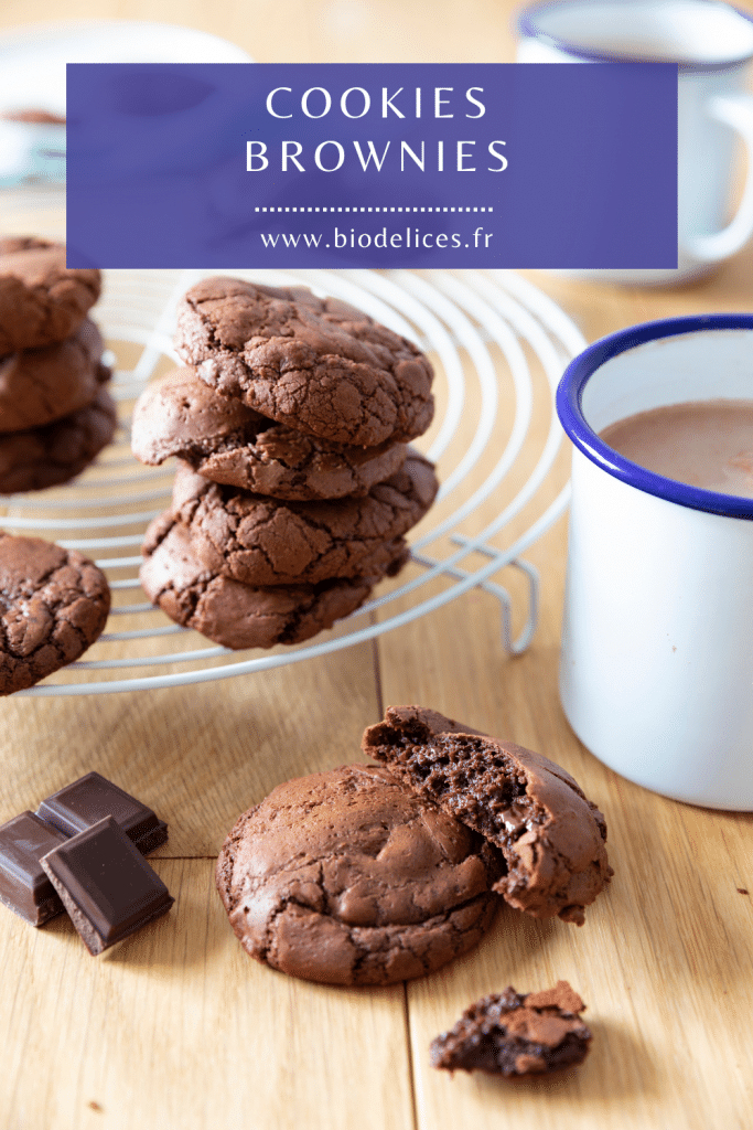 Recette Cookies brownies ultra fondants aux pépites de chocolat noir