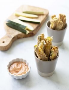 Frites de courgettes au paprika