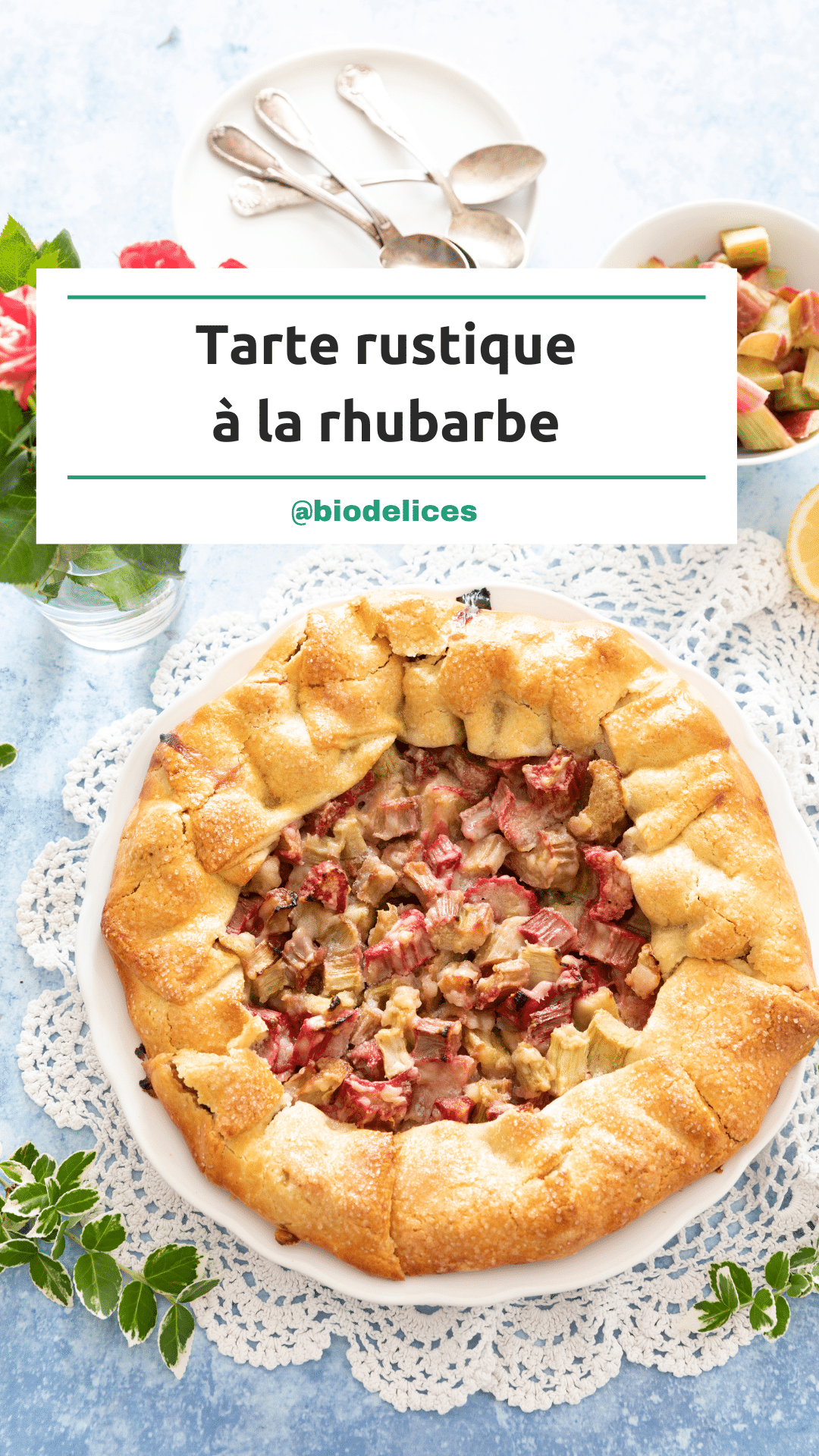 Recette Tarte rustique à la rhubarbe