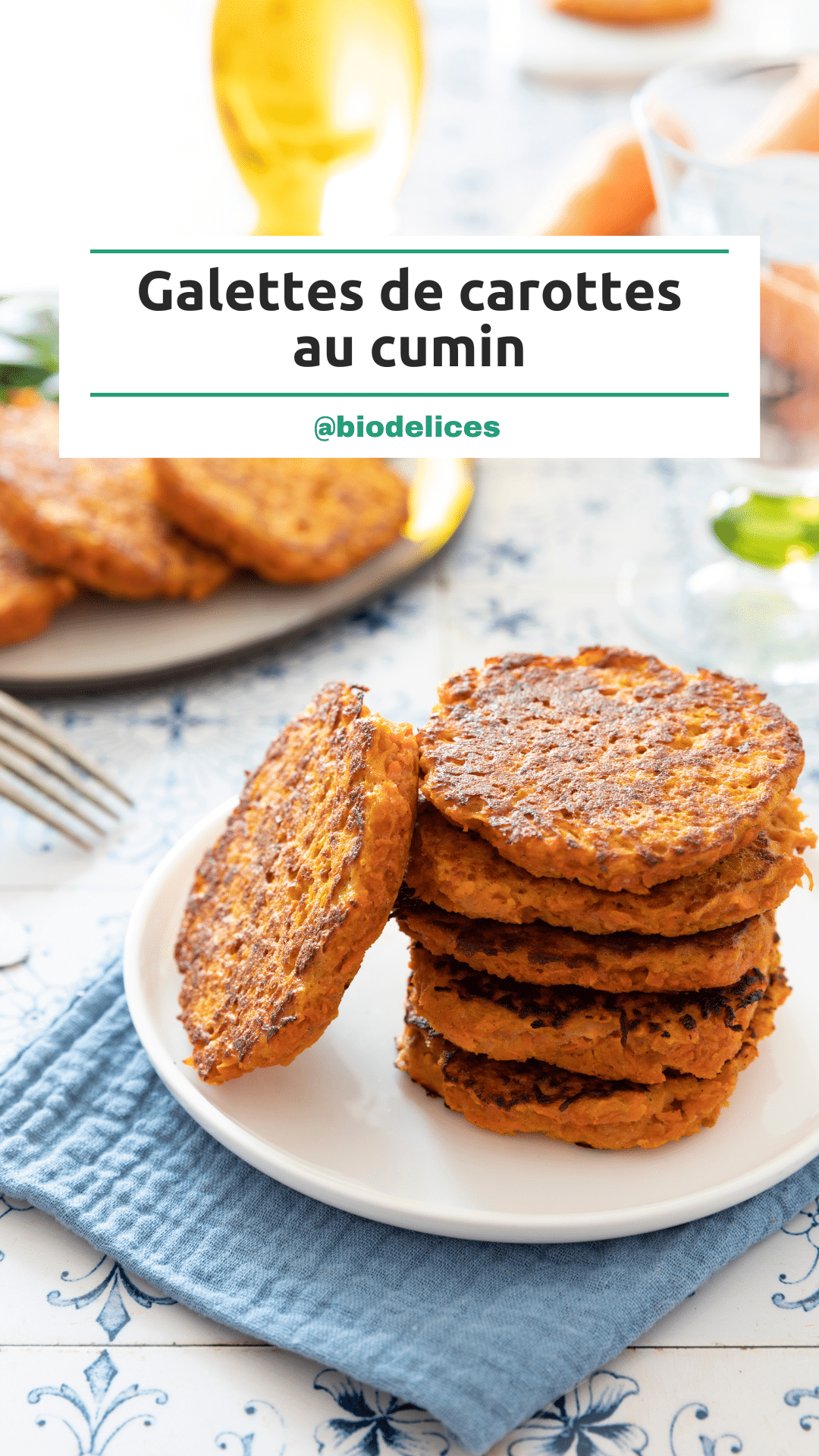 Recette Galettes de carotte au cumin