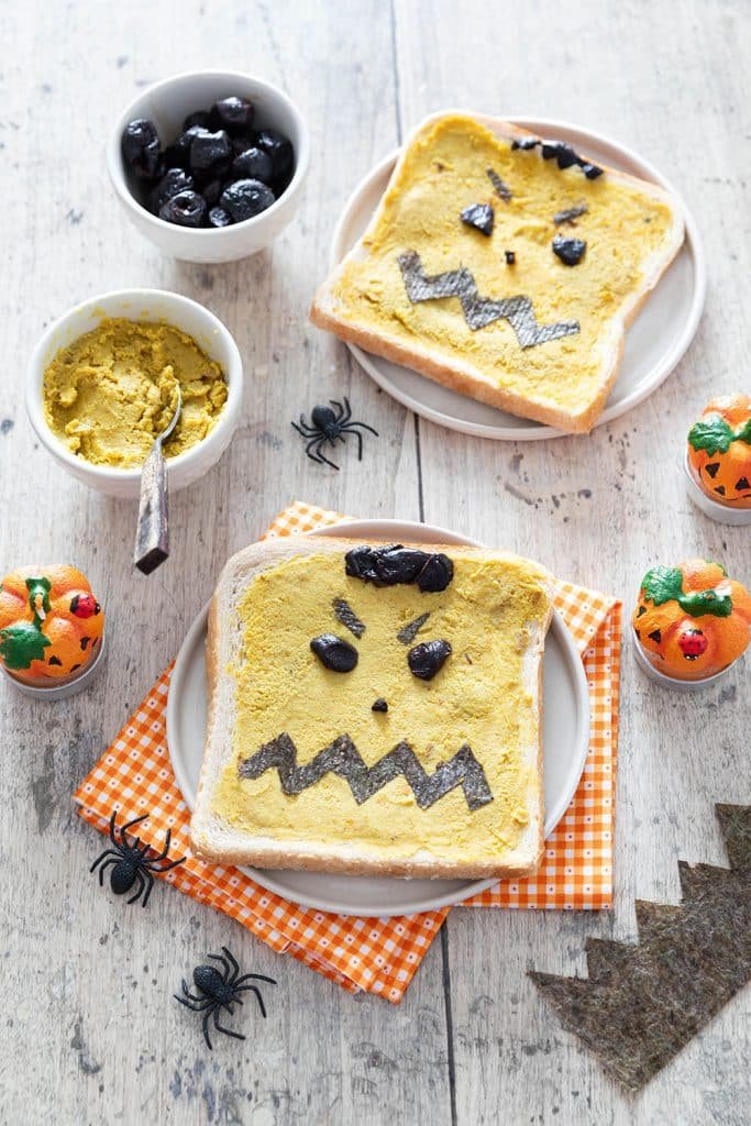 Photo de la recette : Tartines monstres pour Halloween