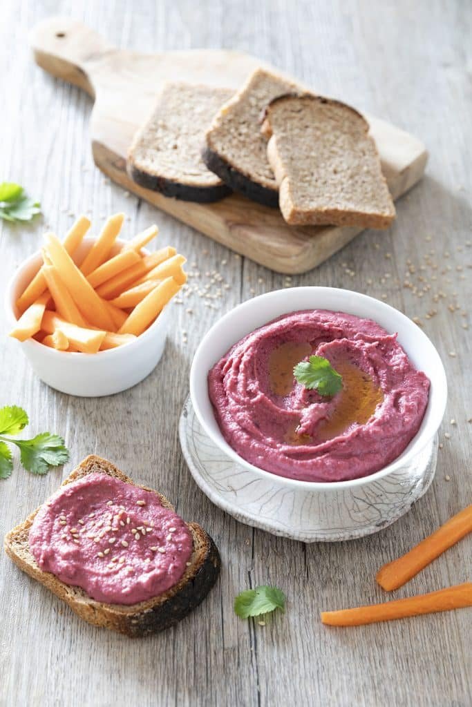 Photo de la recette : Houmous de betterave aux haricots rouges